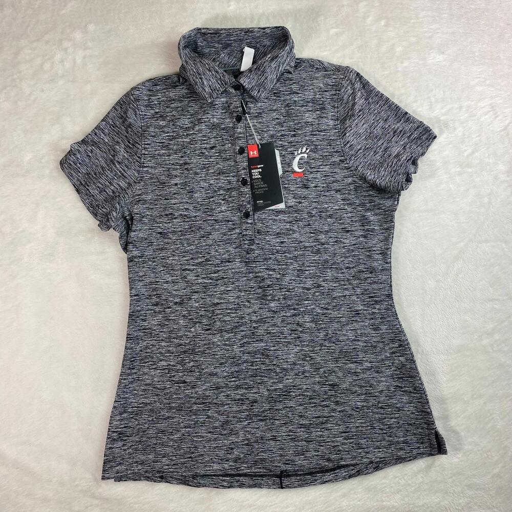 Cincinnati Bearcats Under Armour Polo Women's Medium Black New‎ NWT